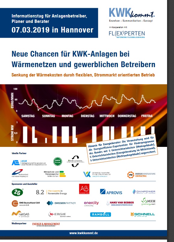 Programm Infotag Flex-KWK am 07.03.2019 in Hannover
