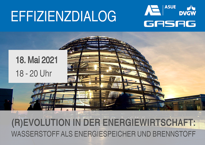 Effizienzdialog 2021: (R)Evolution in der Energiewirtschaft - Wasserstoff als Energiespeicher und Brennstoff